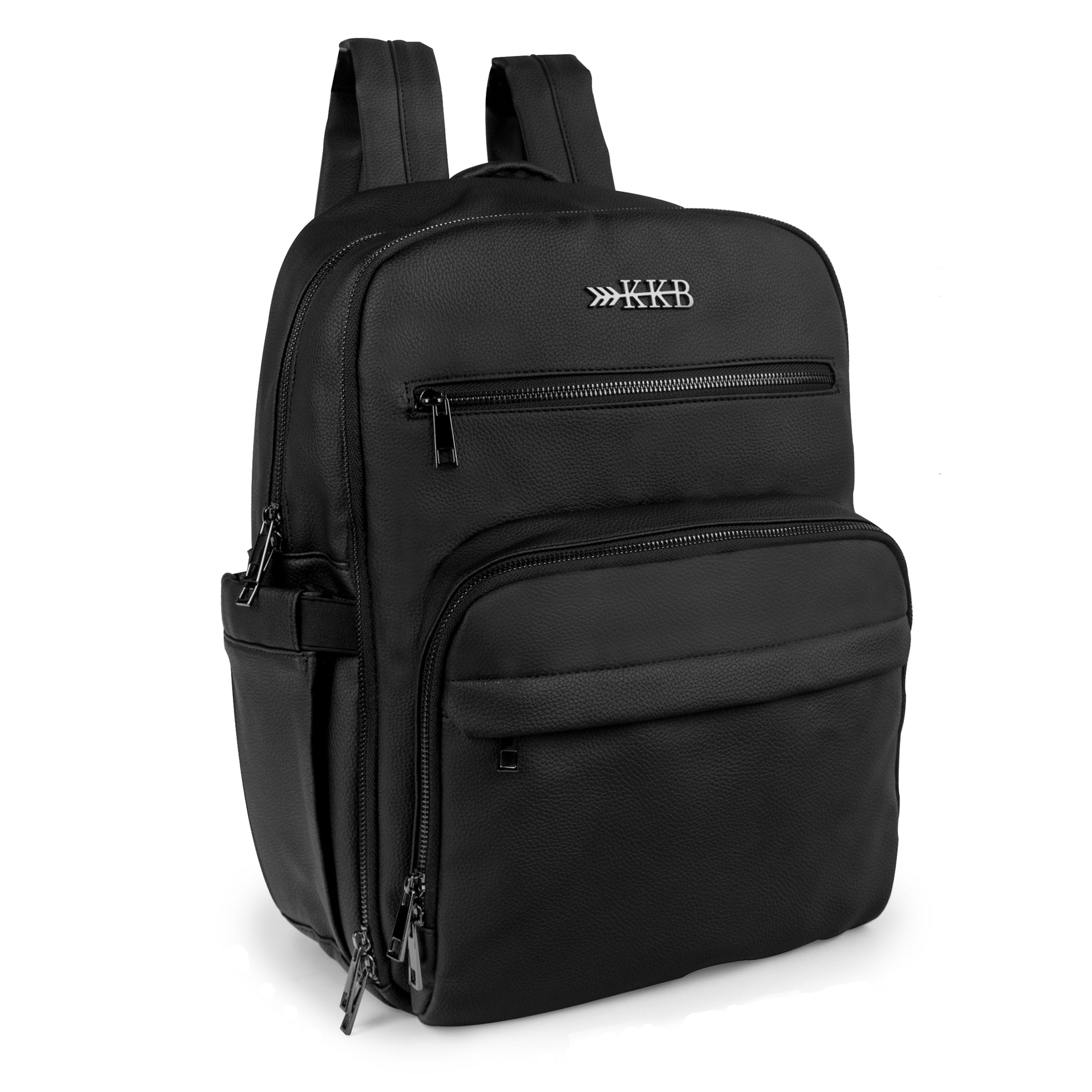 KKB Vegan Leather Diaper Bag Backpack (Blackout)