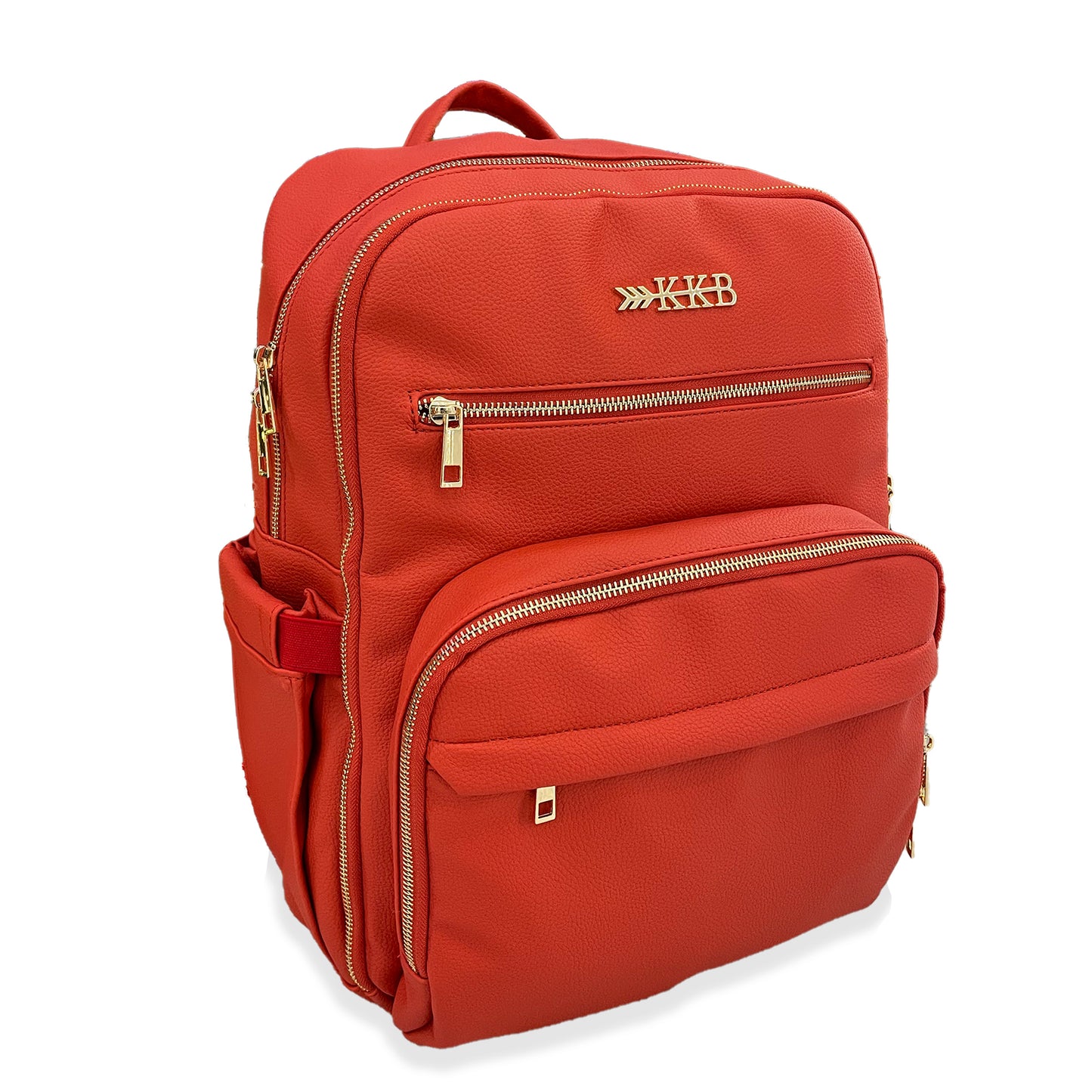 KKB Vegan Leather Diaper Bag Backpack (Carmine)